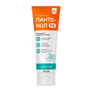 Легкий мусс «Пантенол» 5% с ментолом, 100 мл