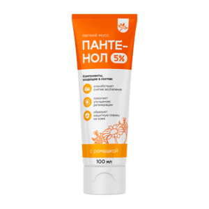 Легкий мусс «Пантенол» 5% с ромашкой, 100 мл
