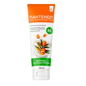 Крем-бальзам для тела "Пантенол, облепиха+протеины молока", 250 мл
