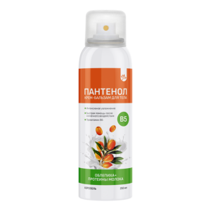 Крем-бальзам-пена для тела "Пантенол, облепиха+протеины молока", аэрозоль, 250 мл