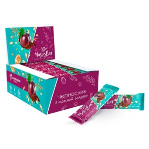 Батончики мюсли ЧЕРНОСЛИВ в темной глазури "MuslyBar"
