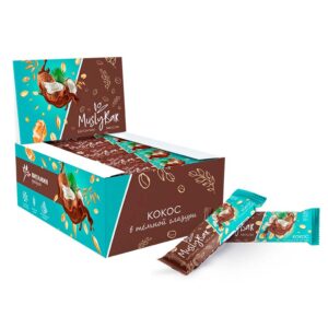 Батончики мюсли КОКОС в темной глазури "MuslyBar"